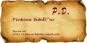Pinkova Dukász névjegykártya